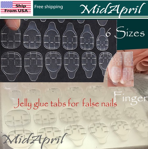 Clear jelly glue - tabs, false